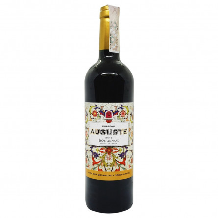 Вино Chateau Auguste Bordeaux Superieur AOC червоне сухе 13,5% 0,75л slide 1