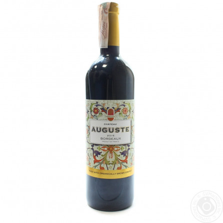Вино Chateau Auguste Bordeaux Superieur AOC червоне сухе 13,5% 0,75л slide 3