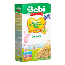 Каша Bebi Premium безмолочная овсяная для детей с 5 месяцев 200г mini slide 1