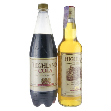 Набор виски Highland Chief 40% 0,7л + Highland Cola 40% 1л slide 1