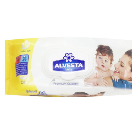 Серветки вологі Alvesta Baby 120шт slide 1