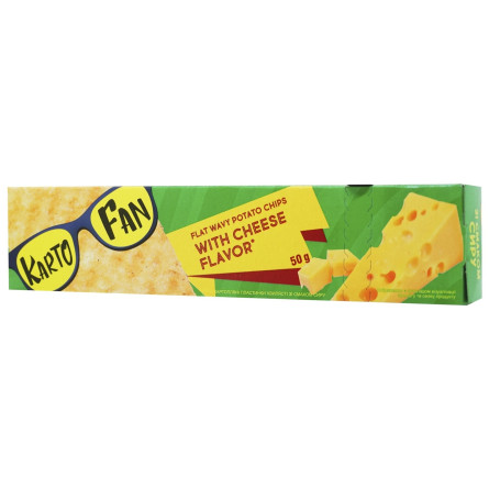 Чіпси KartoFun картопляні пластинки хвилясті зі смаком сиру 50г slide 2
