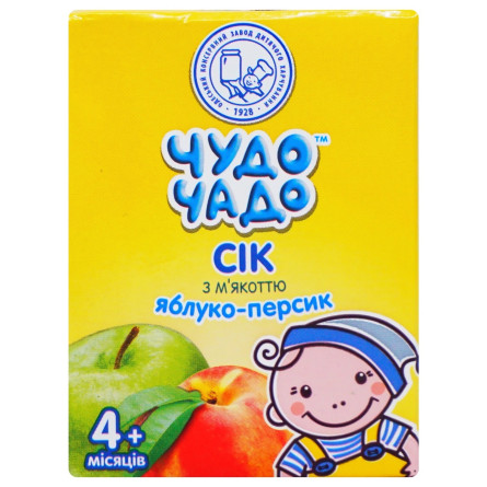 Сок Чудо-Чадо Яблоко-персик с мякотью для детей с 4-х месяцев 200мл slide 2