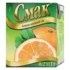 Сок Смак Апельсиновый 200мл mini slide 1
