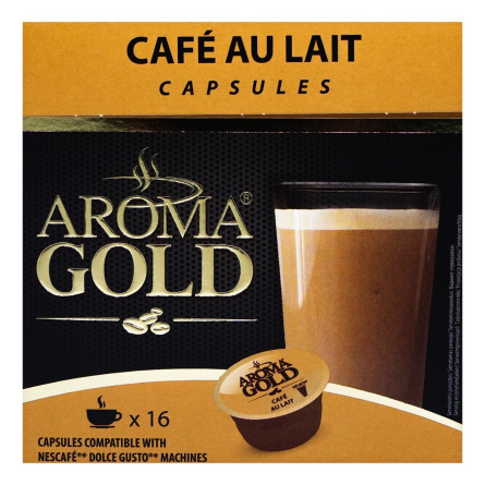 Кава в капсулах AROMA GOLD Cafe Au Lait 160гр коробка slide 2