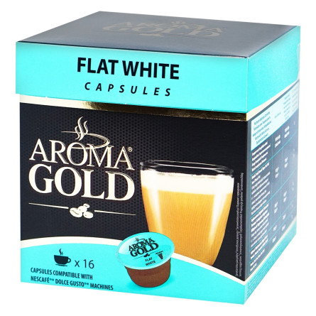 Кава в капсулах AROMA GOLD Flat White 12 шт 187,гр коробка slide 1