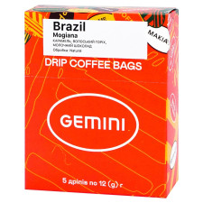 Кава Drip Bag Gemini Brazil Mogiana, 5 шт в уп mini slide 1