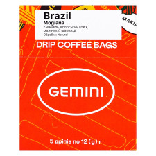 Кава Drip Bag Gemini Brazil Mogiana, 5 шт в уп mini slide 2