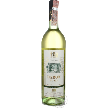 Вино Baron du Val біле сухе 11% 0,75л slide 1
