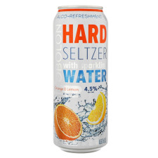 Напій слабоалкогольний Оболонь Hard Seltzer Orange Lemon сильногазований зі смаком апельсина та лимона з/б 4.5% 0.5л mini slide 1