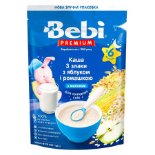 Каша Bebi Premium 3 злака яблоко ромашка 200г mini slide 2