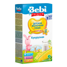 Каша Bebi Premium молочна кукурудзяна з 5 місяців 200г mini slide 1