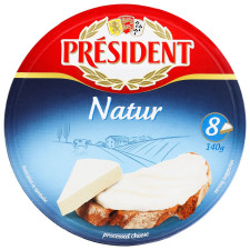 Сир плавлений President Natur порційний 45% 140г mini slide 1