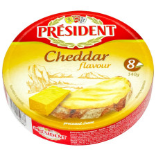 Сир плавлений President Cheddar порційний 35% 140г mini slide 1