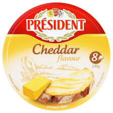 Сир плавлений President Cheddar порційний 35% 140г mini slide 2
