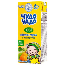 Сок Чудо-Чадо Яблоко-груша для детей с 6-ти месяцев 200мл mini slide 1