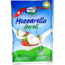 Сыр Züger Frischkäse Моцарелла Сердечки мягкий 45% 130г mini slide 3