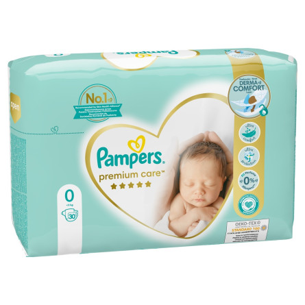 Підгузки Pampers Premium Care розмір 0 Newborn 1-2,5кг 30шт slide 7