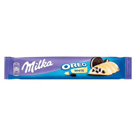 Шоколад білий Milka з молочною начинкою та шматочками печива Oreo 41г slide 2