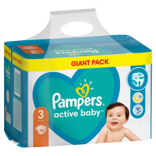 Подгузники Pampers Active Baby размер 3 Midi 6-10кг 90шт mini slide 2