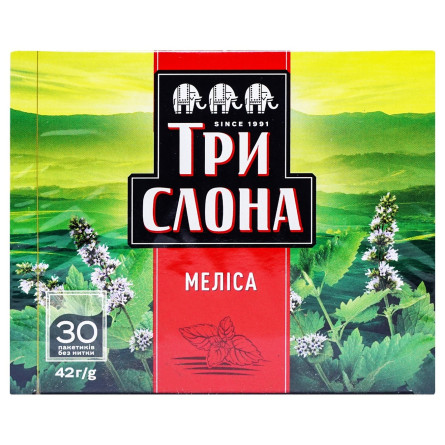 Чай трав'яний Три Слона Меліса 30шт*1,4г slide 2