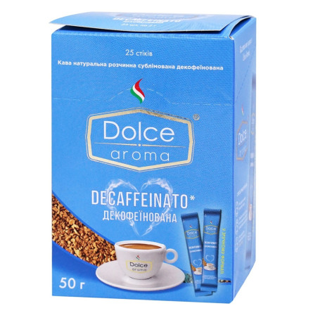 Кава натуральна розчинна сублімована Dolce Aroma Decaffenato 50г slide 1