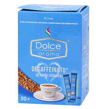 Кава натуральна розчинна сублімована Dolce Aroma Decaffenato 50г mini slide 1