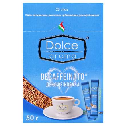 Кава натуральна розчинна сублімована Dolce Aroma Decaffenato 50г slide 2