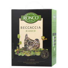 Вино Cantine Ronco Beccaccia Bianco біле сухе 11.5% 3л mini slide 1