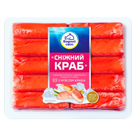 Палички крабові Водний Світ Сніжний краб 250г slide 1