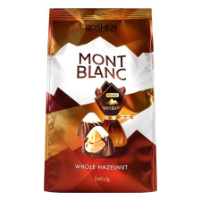 Цукерки Roshen Mont Blanc шоколадні з цілим лісовим горіхом 240г mini slide 2