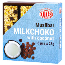 Конфеты Lukas Muslibar Milkchoko с кокосом 150г mini slide 1