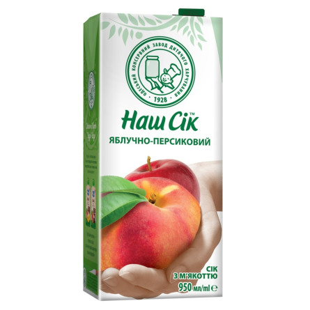 Сік Наш Сік яблучно-персиковий 0,95л slide 2