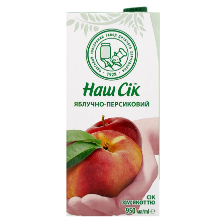 Сік Наш Сік яблучно-персиковий 0,95л slide 3