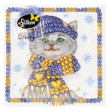 Салфетки Silken Символ года микс 33х33см 18шт mini slide 3