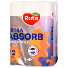 Рушники паперові Ruta Selecta Extra Absorb 3-шарові 12шт mini slide 1