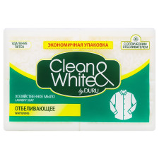 Мыло хозяйственное Duru Clean & White Отбеливающее 4шт*120г mini slide 1