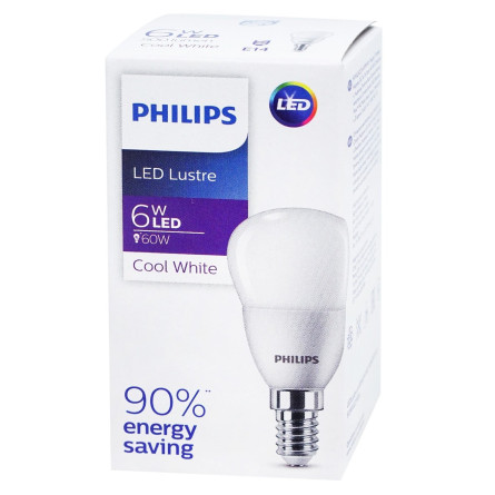 Лампа Philips LED Р45 6Вт E14 slide 1