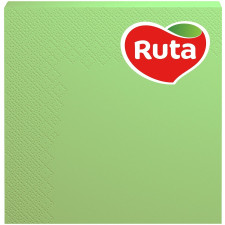Серветки Ruta Колор зелені паперові 3-шарові 33*33см 20шт mini slide 1