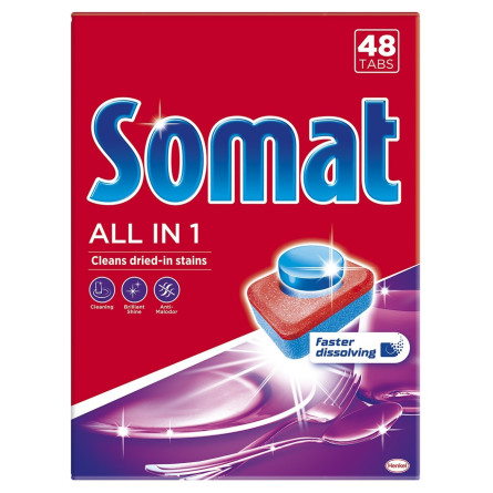 Таблетки для посудомоечной машины Somat All in 1 48шт slide 1