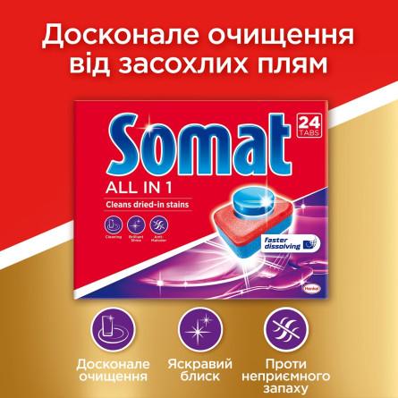 Таблетки для посудомоечной машины Somat All in 1 48шт slide 5