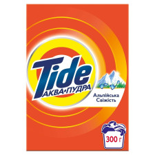 Пральний порошок Tide Аква-Пудра Альпійська свіжість для ручного прання 300г mini slide 1