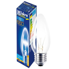Лампа Іскра Свічка електрична прозора B36-230в 60вт Е27 mini slide 1