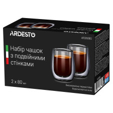 Набор чашек Ardesto с двойными стенками 80мл 2шт mini slide 2