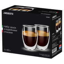 Набір склянок Ardesto подвійні стінки 400мл 2шт mini slide 2