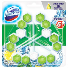 Блок для очищення унітазу Domestos Power 5+ Зелений чай та свіжість лимону mini slide 4