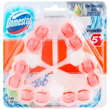 Блок Domestos Power 5 Лайм та кедр для очищення унітазу 3шт*55г mini slide 1
