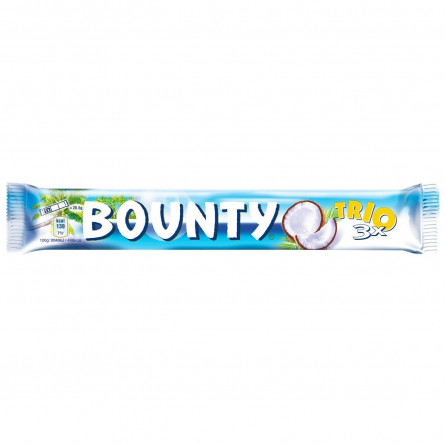 Батончик Bounty Trio в молочно-шоколадной глазури с кокосовой начинкой 3шт 85г slide 1