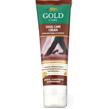 Крем Gold Care коричневый для обуви с кондиционером 80мл mini slide 1