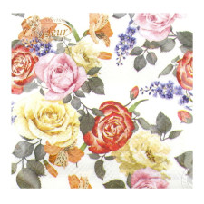 Серветки La Fleur Дивні троянди двошарові 33x33см 15шт mini slide 1